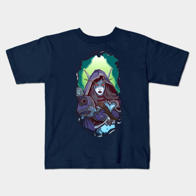 Sylvanas The Dark LADY Kids T-Shirt by Frajtgorski